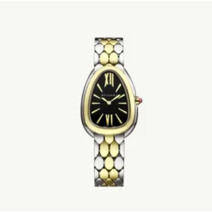 Bvlgari Watch Serpenti Seduttori Two Tune Black Dial For Women (SW423)