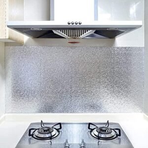 Aluminum Foil Kitchen Backsplash Peel and Stick Shelf Liner for Kitchen Cabinets