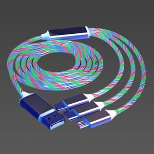 Fast 3 in 1 Multiple Pin With LED Light Magnetic Charging Charging Pad Assorted color