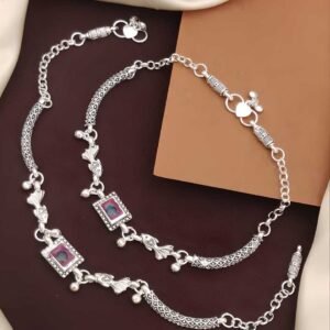 Women's Silver Plated Anklets