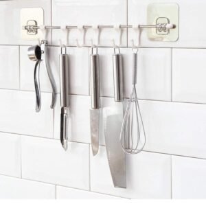 Wall Mounted Utensil Hanging Rack Holder