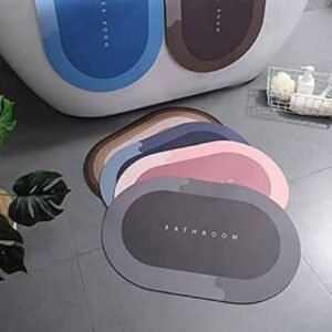 Water Absorbing Anti Slip Floor Mat, Bath Mat | Cushion Mat Super Absorbent Soft Carpet, Quick Dry Dirt Barrier For Bathroom Home, Office (40X60Cm, Assorted Color any 1)