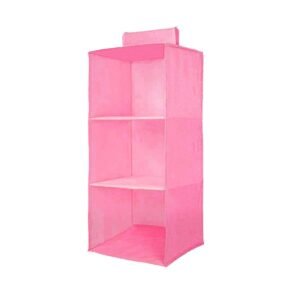 Hanging Wardrobe Organizer 3 Shelves Non Woven Fabric Hanging Storage Wardrobe Organizer