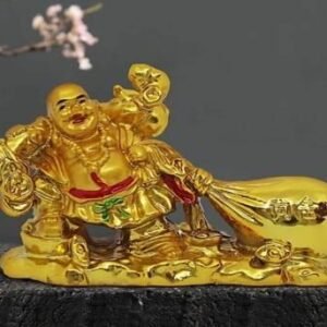 Feng Shui Lucky Laughing Buddha Pulling Big Potli Showpiece