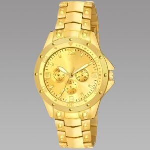 Mens Golden Stainless Steel Watch