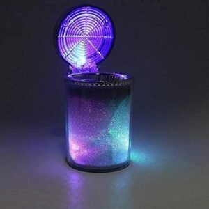 Diamond cut surface Designer Cigarette Car Ashtry With LED Light
