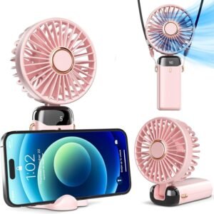 Portable Handheld Fan Battery Operated Fan With Led Display