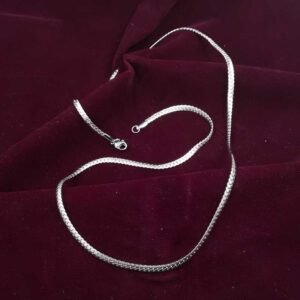 Delicate Mens Silver Plated Chain