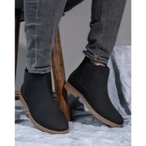Zara Chelsea Suede Black For Men (LAB883)